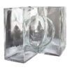 Ando Cosmos ベネチアングラス製花瓶 立方体×球体 - %e9%80%8f%e6%98%8e