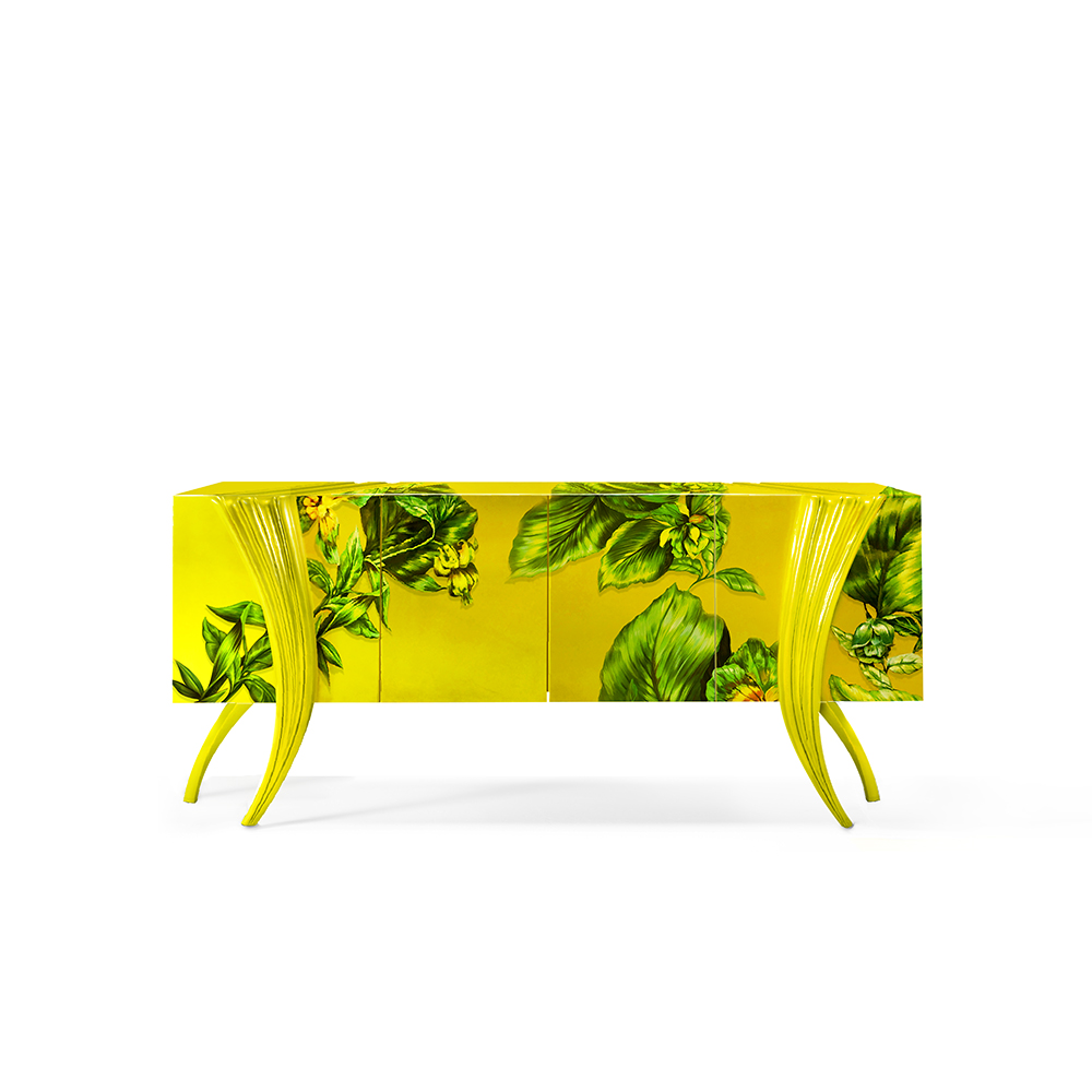 Sergio Villa オプス・フトゥーラ サイドテーブル ボタニック 天然木製 イエロー