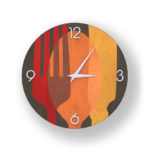 Dolce vita 木製 壁掛け時計 ナイフ＆フォーク＆スプーンcolors 40cm 50cm - Φ50cm