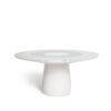 Roundel ラウンデル  デザインテーブル - 白（天板強化クリスタル製）