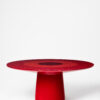 Roundel ラウンデル  デザインテーブル - 赤（天板強化クリスタル製）