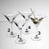 ROMANCING MARTINI ロマンシング・マティーニ ガラス製カクテルグラス６客セット - １と２のセット（２種×３客)