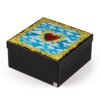 Icona アルミ製収納ボックス 正方形 MOSCHINOコラボ製品 - ブラック×ブルー