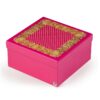 Icona アルミ製収納ボックス 正方形 MOSCHINOコラボ製品 - ピンク